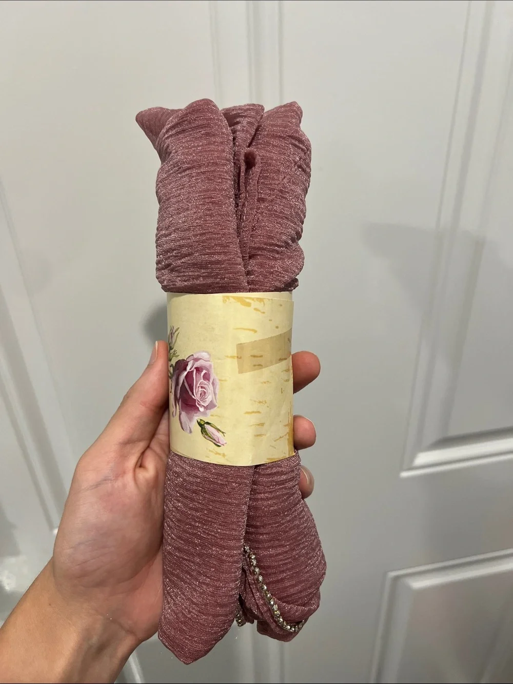 Women’s Ribbed Knit Scarf - Dusty Rose